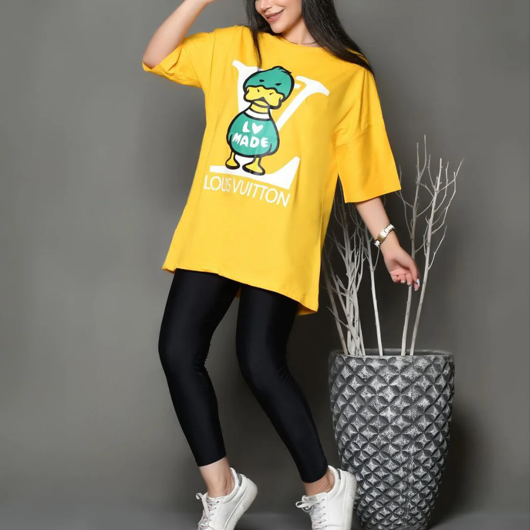 تیشرت زنانه لانگ مدل TL22134