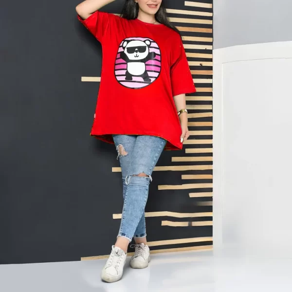 تیشرت زنانه لانگ مدل TL22135