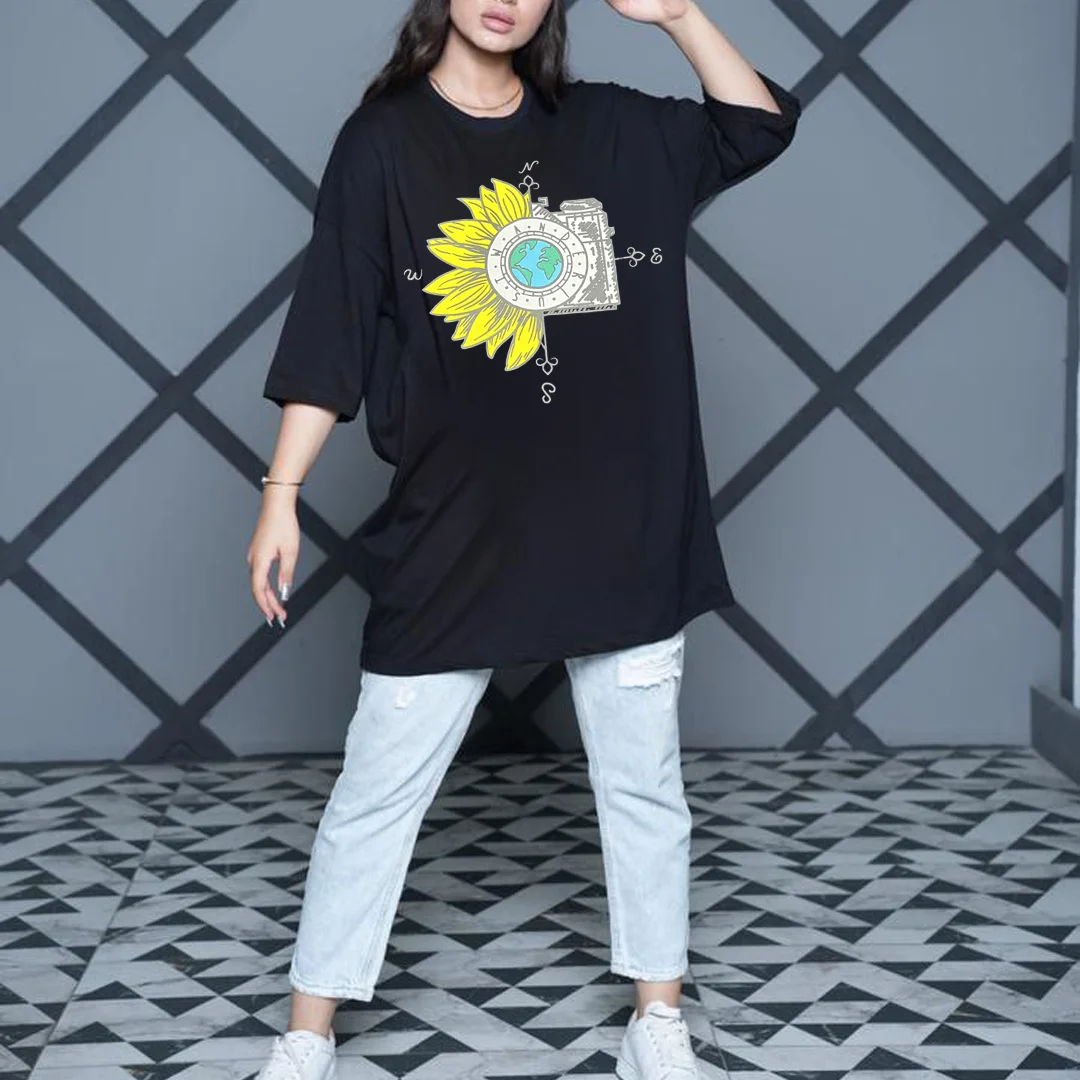 تیشرت زنانه لانگ مدل TL22138