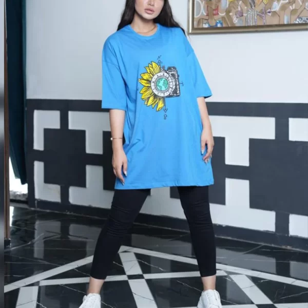 تیشرت زنانه لانگ مدل TL22138