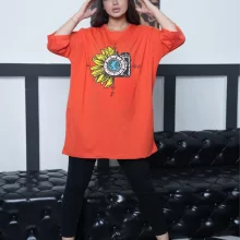 تیشرت زنانه لانگ مدل TL22138