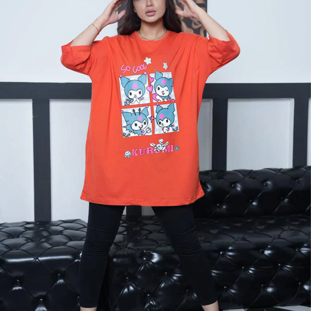 تیشرت زنانه لانگ مدل TL22137