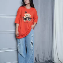 تیشرت زنانه لانگ مدل TL22141