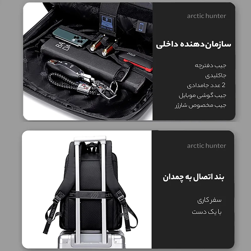 کوله پشتی لپتاپ Arctic Hunter کد B00478