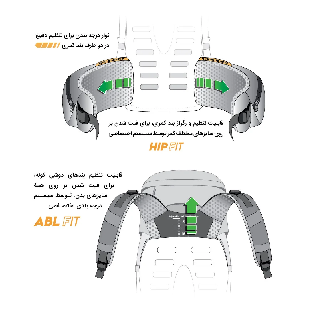 کوله پشتی کوهنوردی 45 لیتری صخره مدل Rise-45