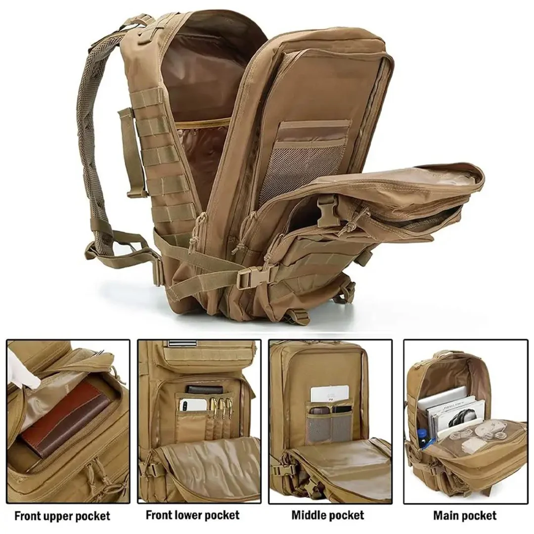 کوله پشتی تاکتیکال 45 لیتری مدل Military بج دار