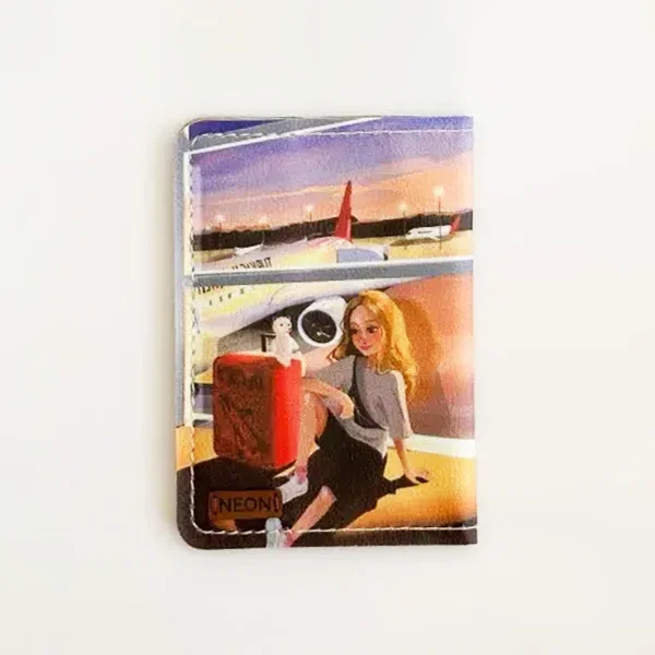 کاور پاسپورت و شناسنامه فانتزی چرم نئون مدل PC104