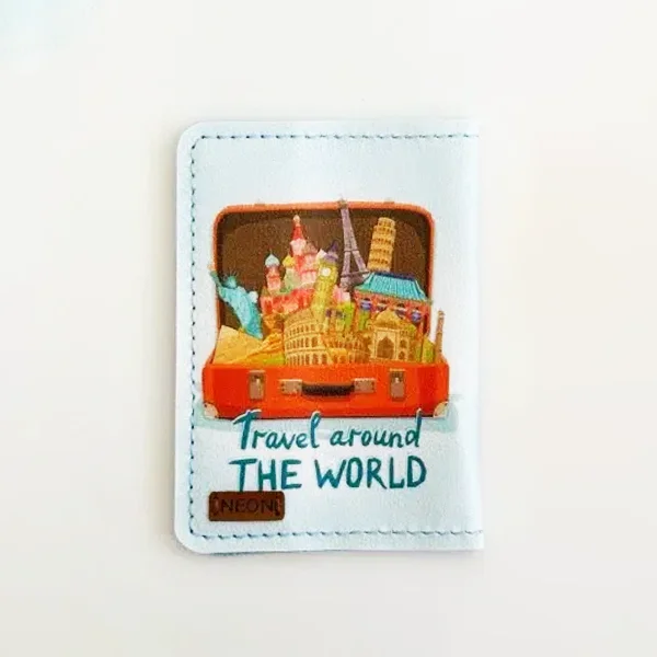 کاور پاسپورت و شناسنامه فانتزی چرم نئون مدل PC110