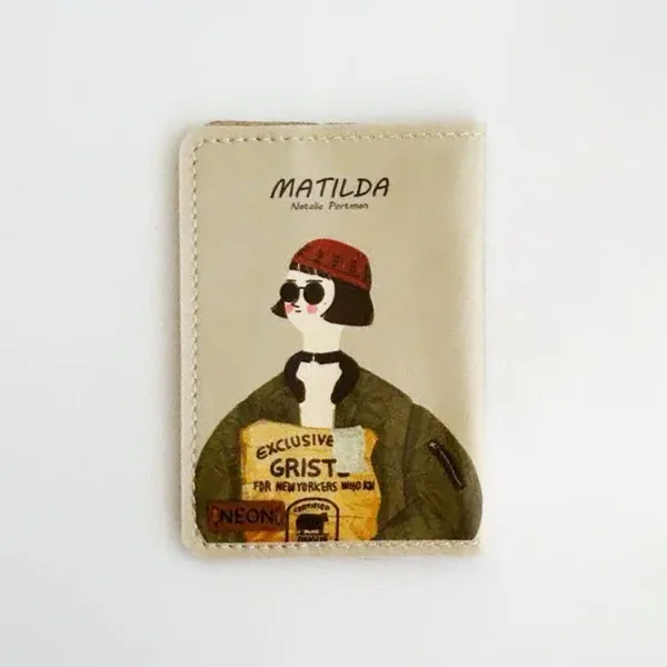 کاور پاسپورت و شناسنامه فانتزی چرم نئون مدل PC111 طرح ماتیلدا