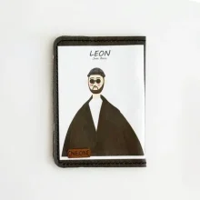 کاور پاسپورت و شناسنامه فانتزی چرم نئون مدل PC112 طرح لئون