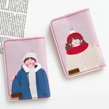 کاور پاسپورت و شناسنامه فانتزی دو نفره چرم نئون مدل PC201