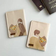 کاور پاسپورت و شناسنامه فانتزی دو نفره چرم نئون مدل PC208