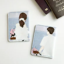 کاور پاسپورت و شناسنامه فانتزی دو نفره چرم نئون مدل PC209