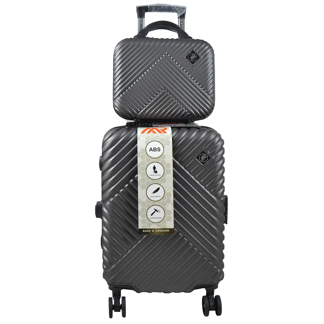 چمدان MR مدل MR-40350-PK سایز کوچک به همراه چمدان لوازم آرایشی