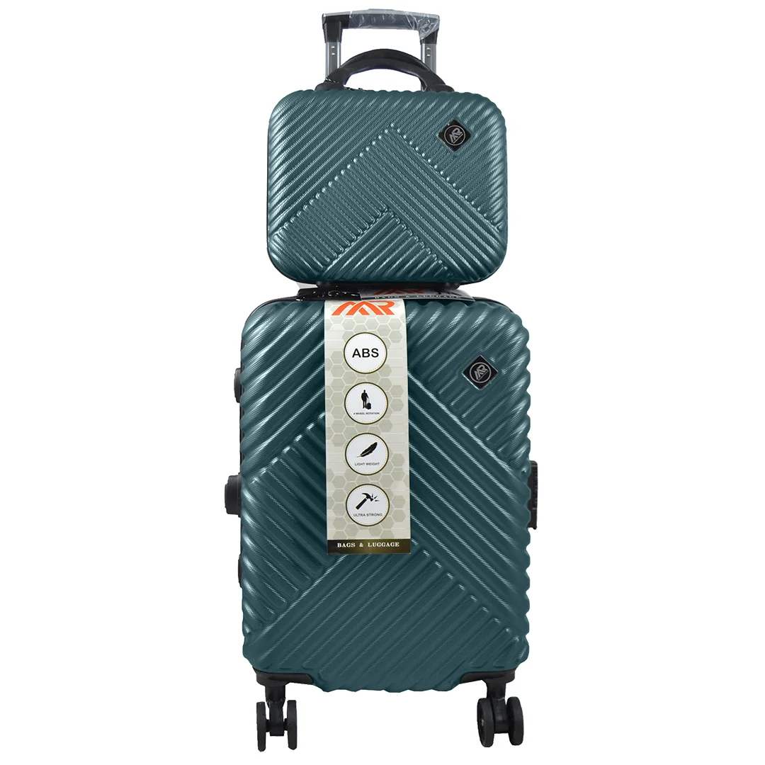 چمدان MR مدل MR-40350-PK سایز کوچک به همراه چمدان لوازم آرایشی
