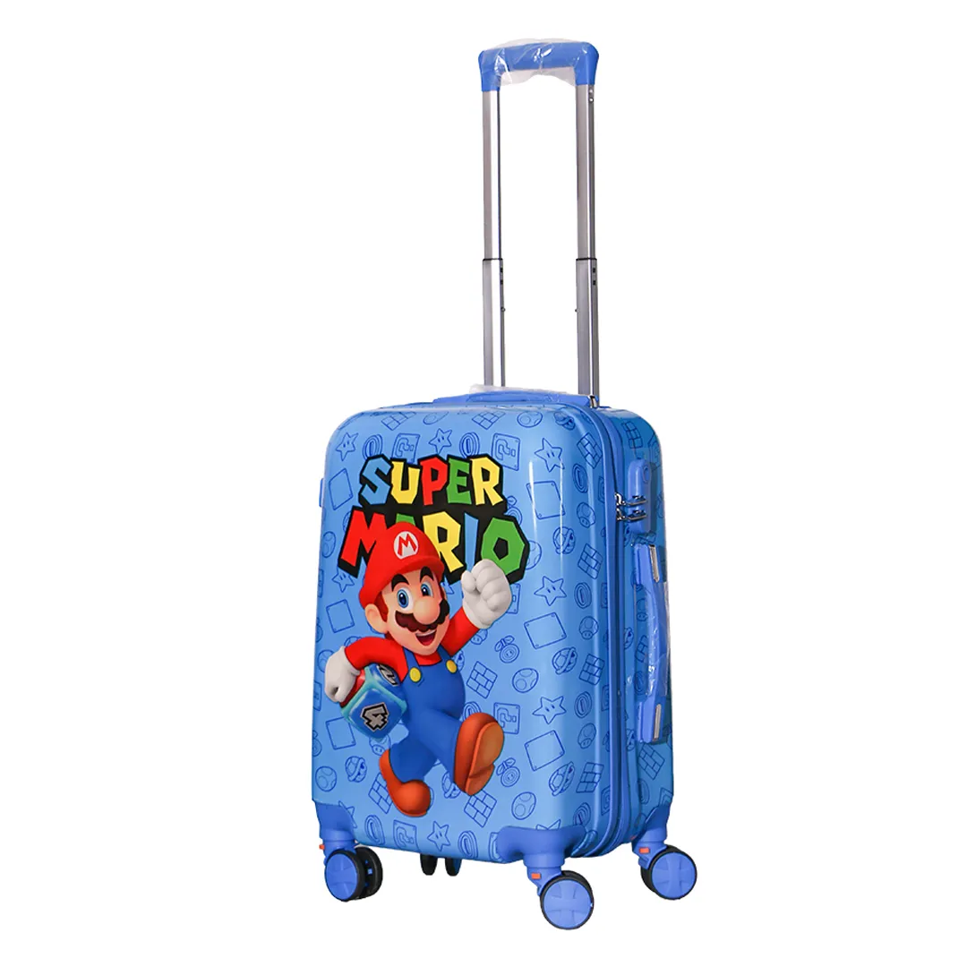 چمدان بچگانه خارجی مدل F-Super Mario سایز 18 اینچ