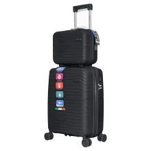 چمدان Rapido مدل R-40371-SX سایز کوچک به همراه چمدان لوازم آرایشی