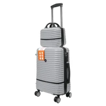چمدان MR مدل MR-40353-B-SX سایز کوچک به همراه چمدان لوازم آرایشی