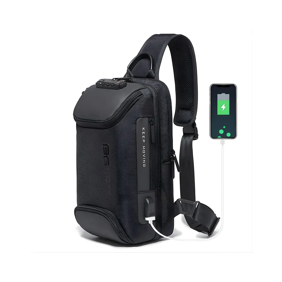 کیف دوشی کراس بادی اصل BG-7082 رمز دار با پورت USB