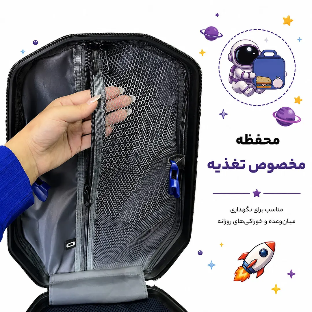 کوله پشتی مدرسه مدل MS1050 طرح فضانورد