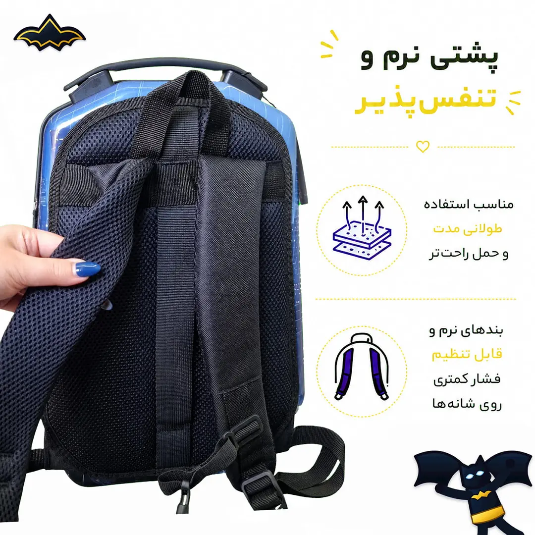 کوله پشتی مدرسه مدل MS1050 طرح بتمن