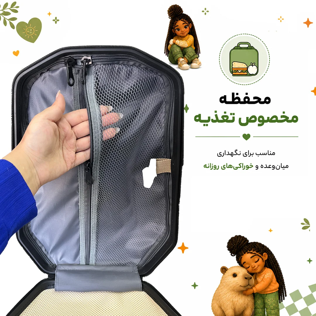 کوله پشتی مدرسه مدل MS1050 طرح دختر