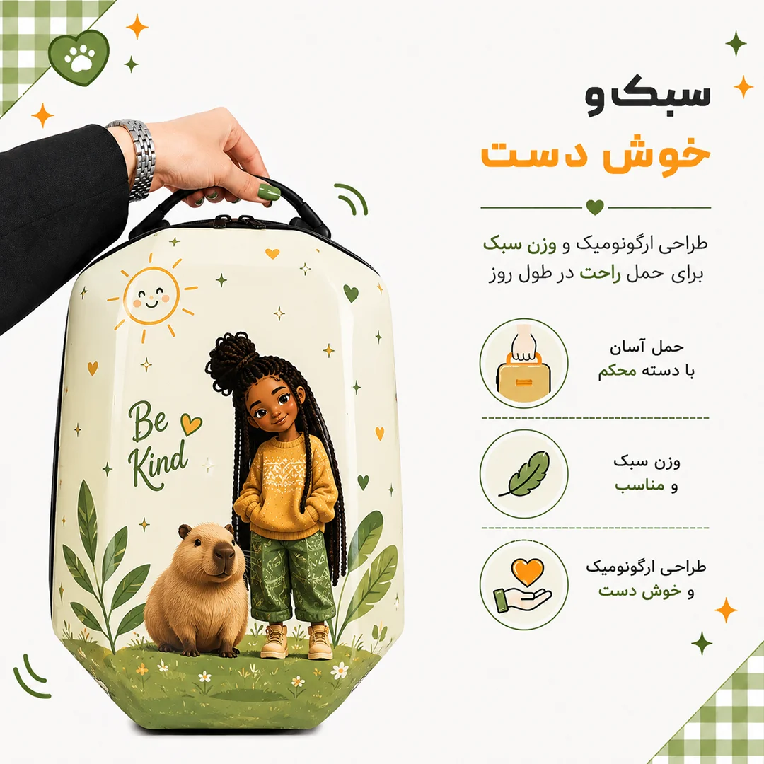 کوله پشتی مدرسه مدل MS1050 طرح دختر
