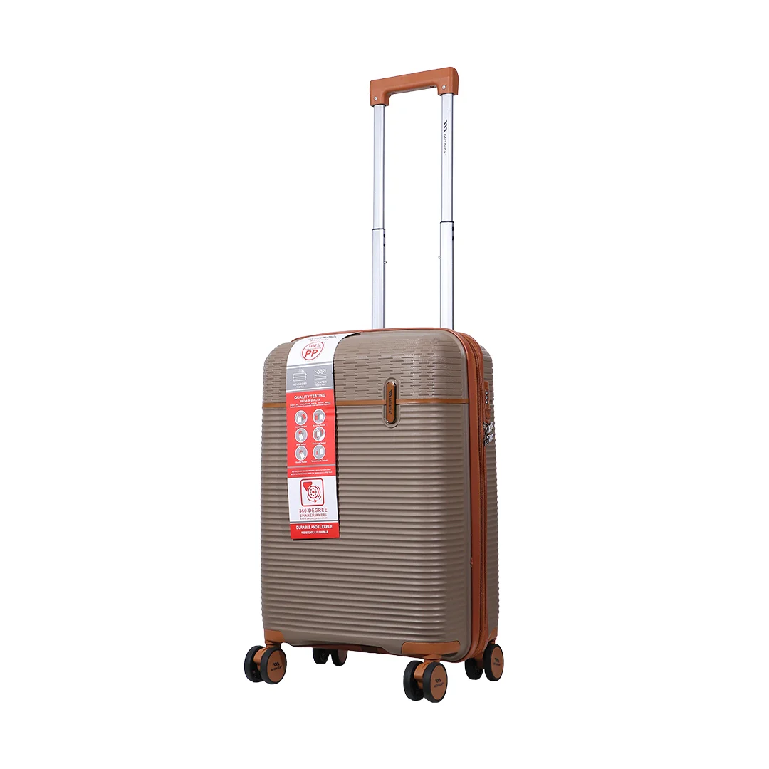 چمدان Monza مدل M-095-PP-SX سایز کوچک به همراه چمدان لوازم آرایشی